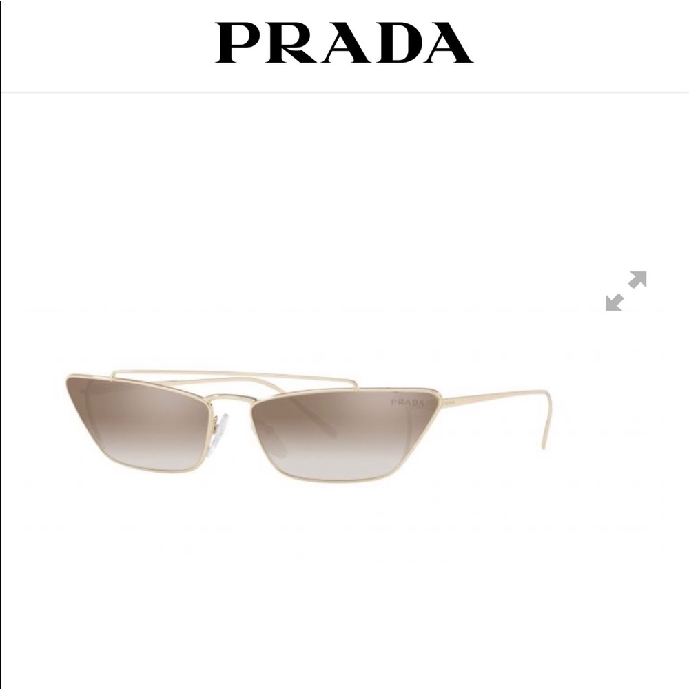 Prada Pale Gold/Gradient Brown Mirror Silver